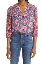 ba sh Vlad Floral Print Shirt in Pink  at Nordstrom